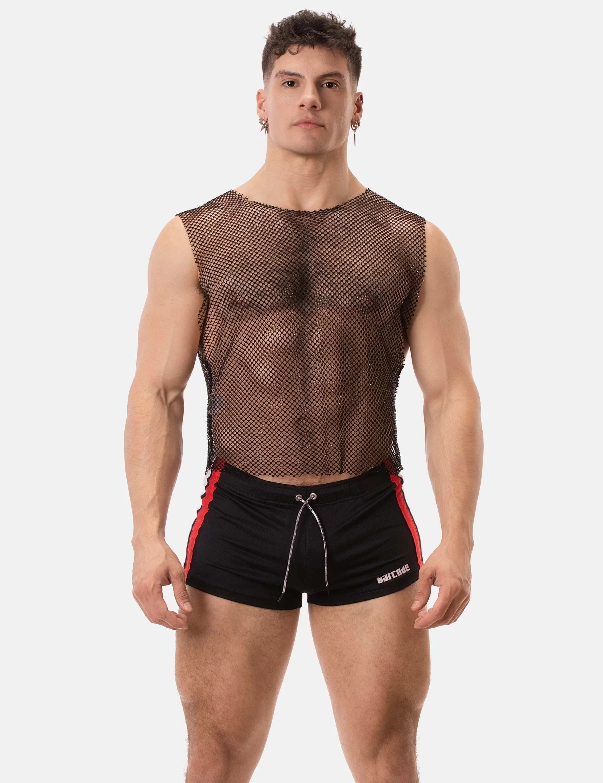 Shiny Tank Top "Bling" Black