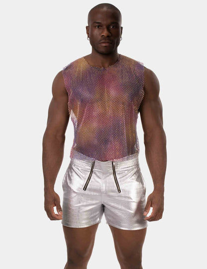 Shiny Tank Top "Bling" Pink/Purple/Yellow (Oil Spill)