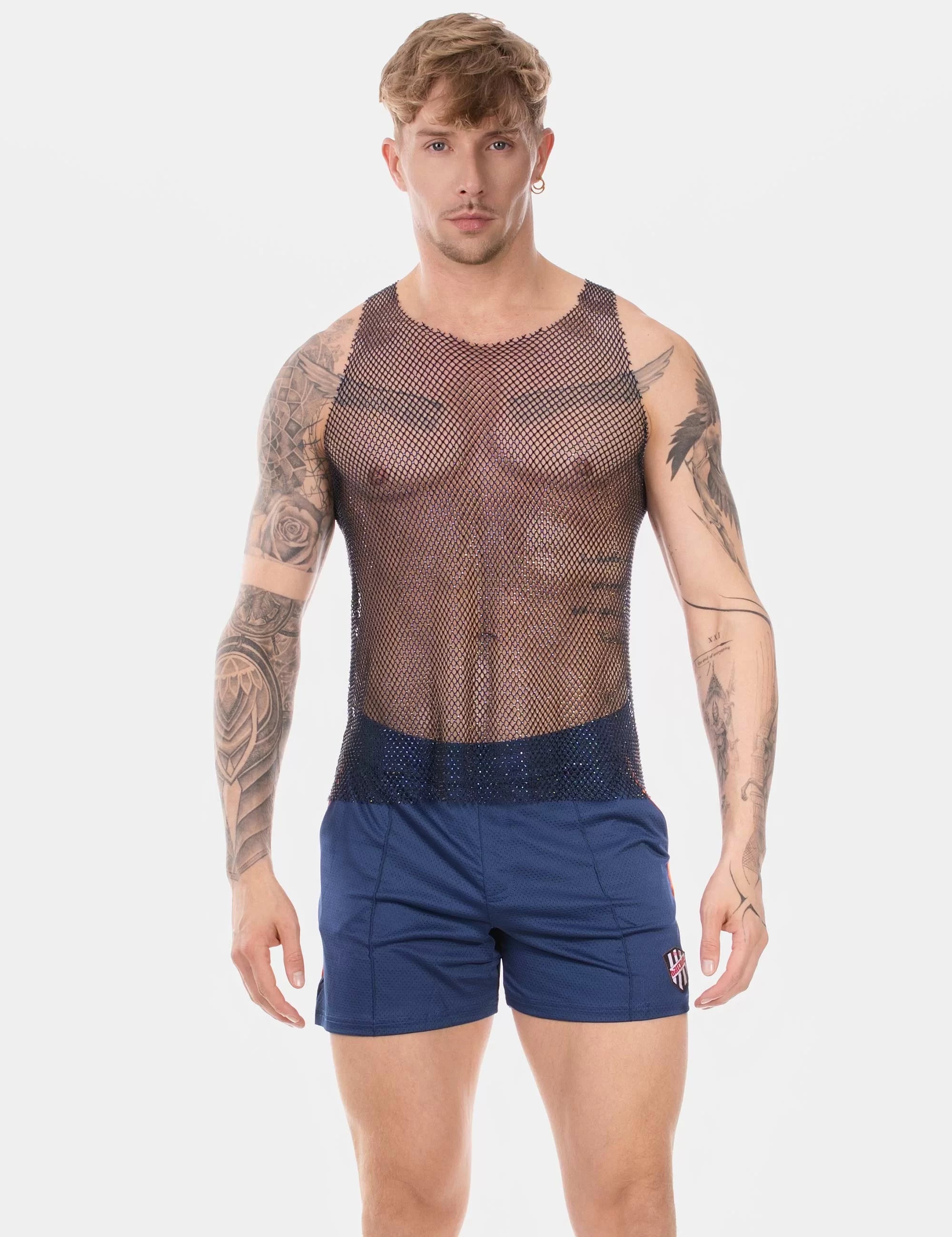 Shiny Tank Top "Blitzy" Navy
