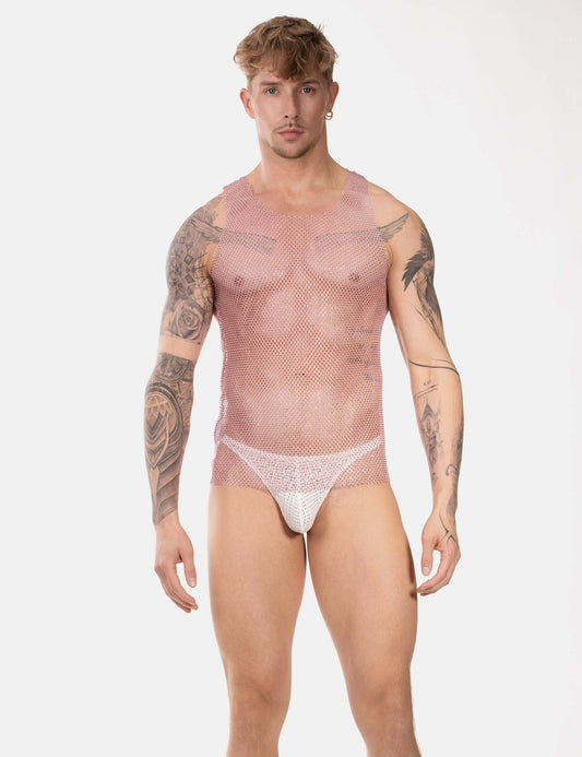 Shiny Tank Top "Blitzy" Rose