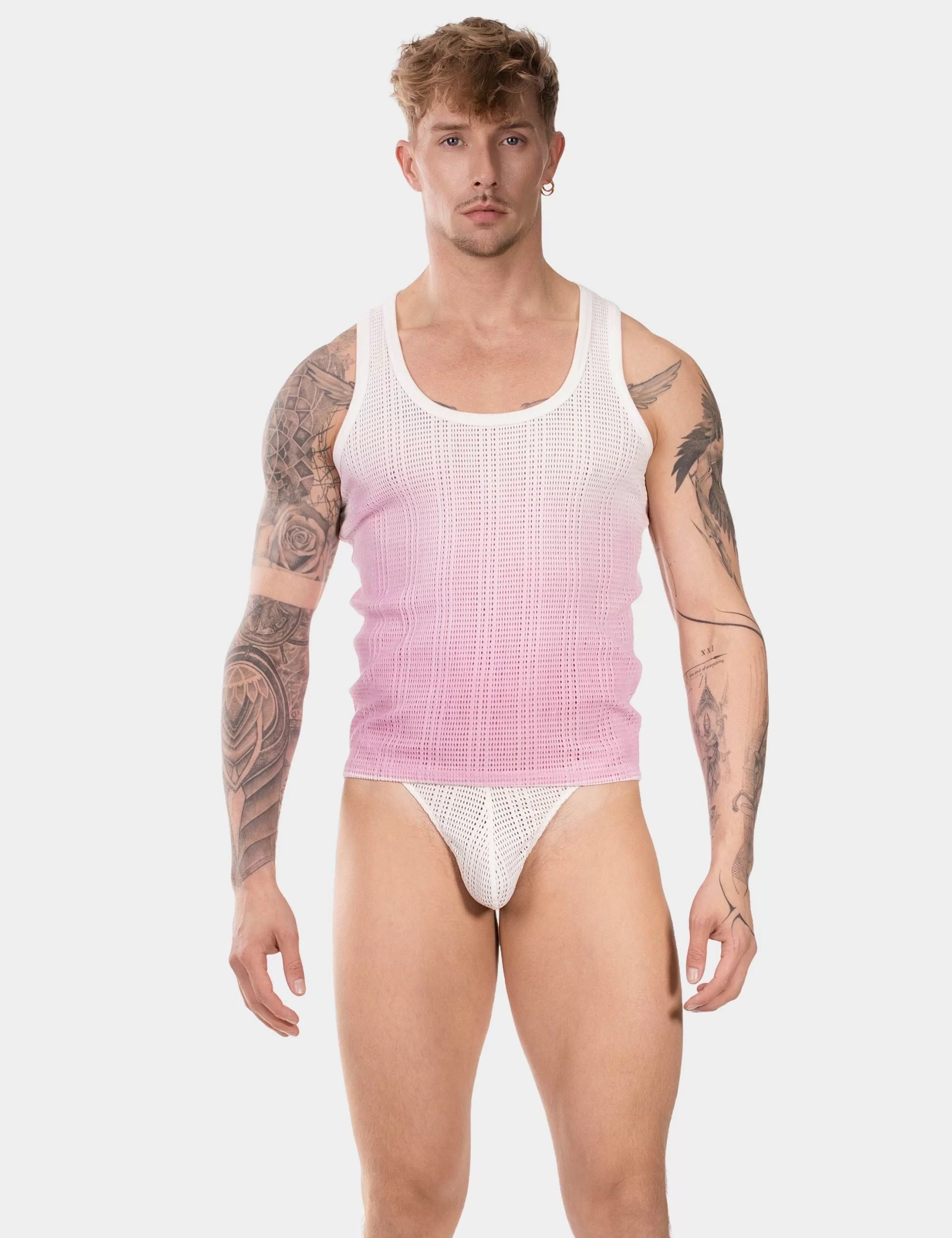 Tank Top "Danko" White/Pink