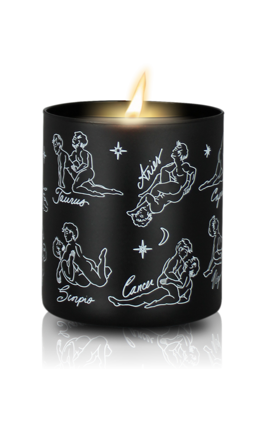 Cosmic Queer Zodiac Massage Gay Candle, Garden Floral Fragrance