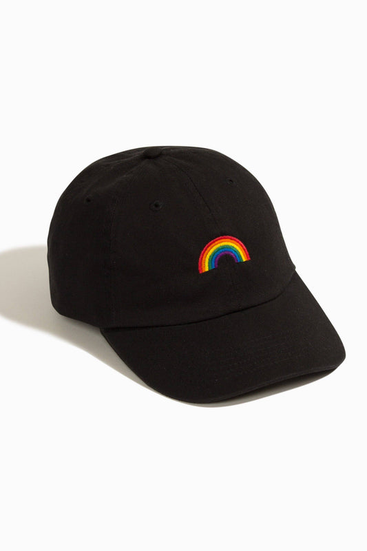 Pride Rainbow Black Baseball Hat