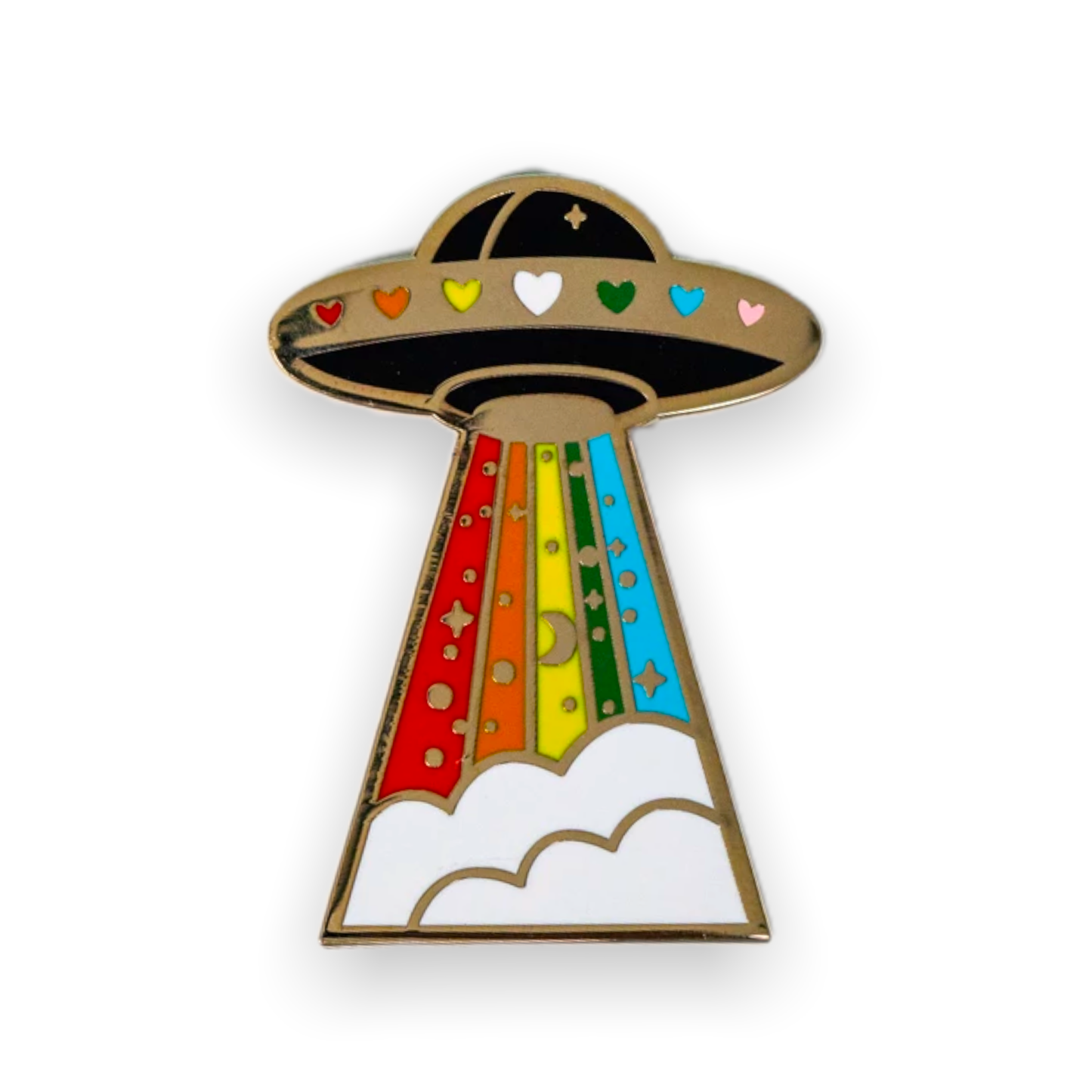 UFO Rainbow Enamel Pin