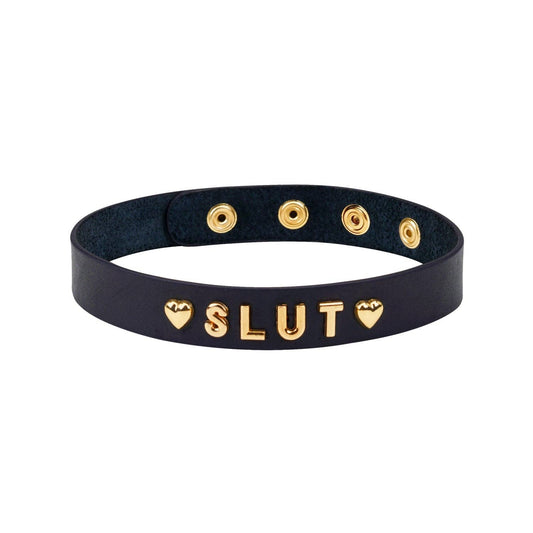 Gold Word Choker: SLUT