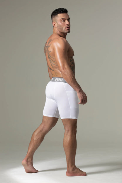 GYM Compression Shorts with Small Phone Pocket