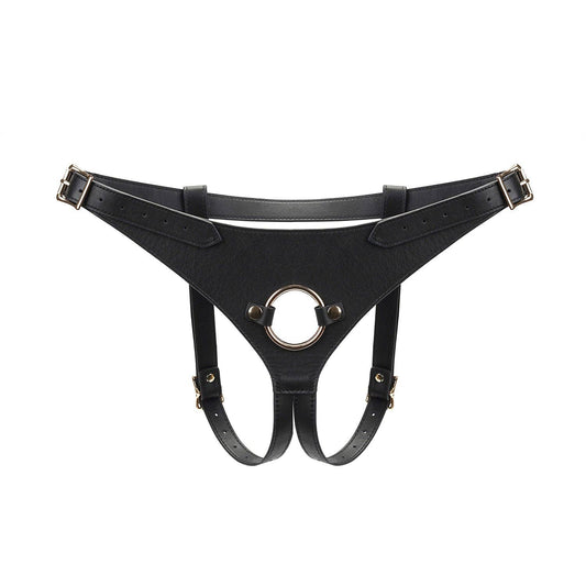 Dark Secret Deluxe Leather Strap On Harness