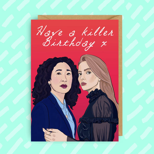 Killing Eve inspired Birthday card | Villanelle | Eve