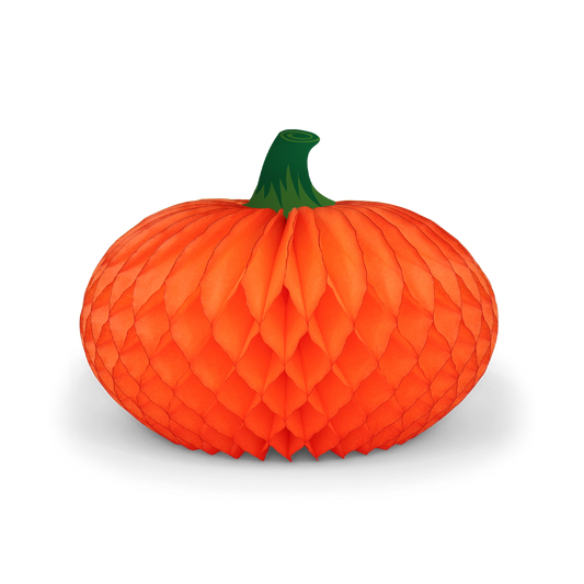*Halloween* Honeycomb Pumpkin 35cm Orange