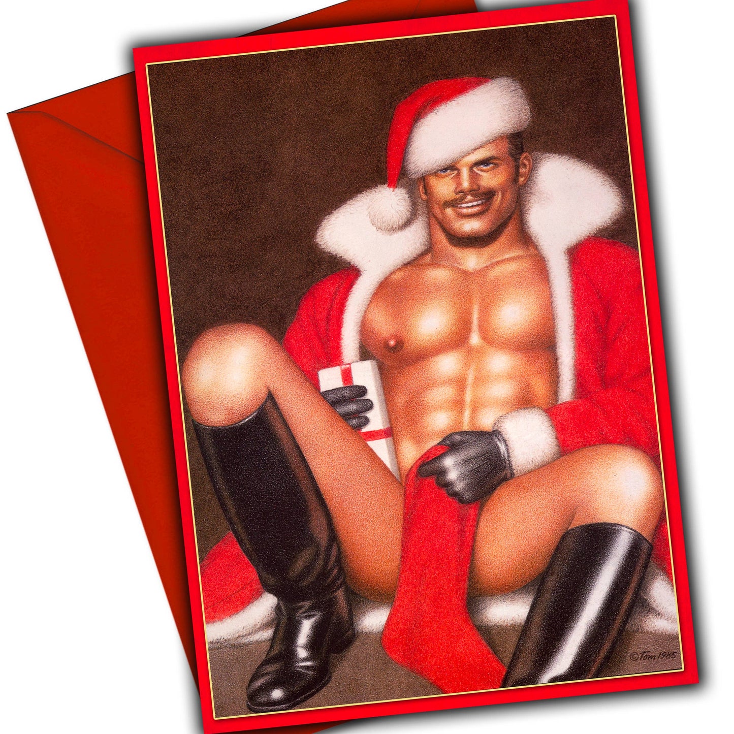 Tom of Finland - Sexy Santa Gay Christmas Card (Queer, LGBTQ