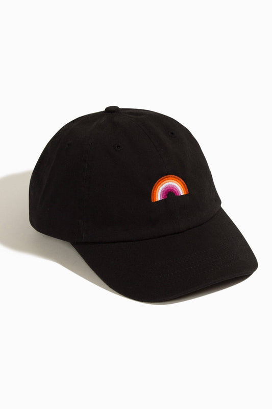 Lesbian Rainbow Black Baseball Hat