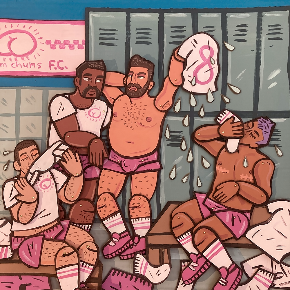 Rory Midhani "Bum Chums FC" 21x21 cm