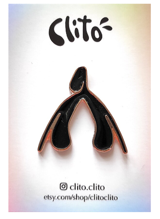 Clitoris Enamel Pin by Clito