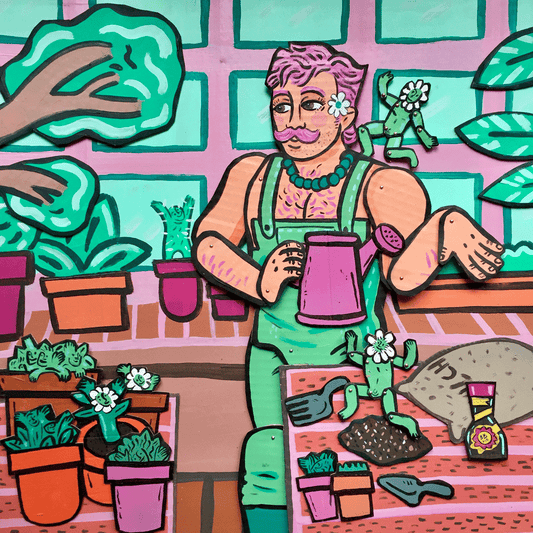 Rory Midhani "Greenhouse Guy" 21x21 cm