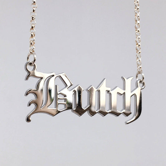 Butch Nameplate Necklace