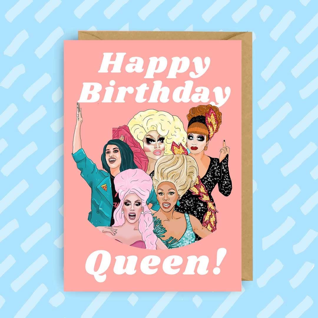 RuPaul's Drag Race Drag Queens Birthday Card | LGBT | Queer