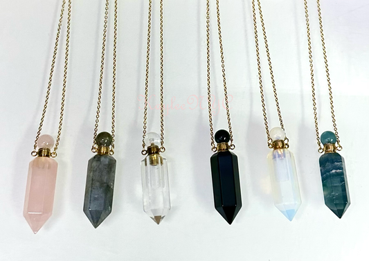 Crystal Oil Diffuser Pendant Necklace