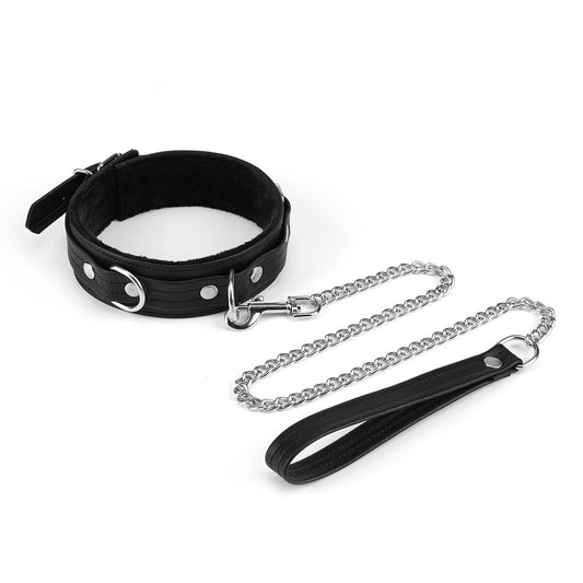 Black Bond Collar and Leash with Soft Lining