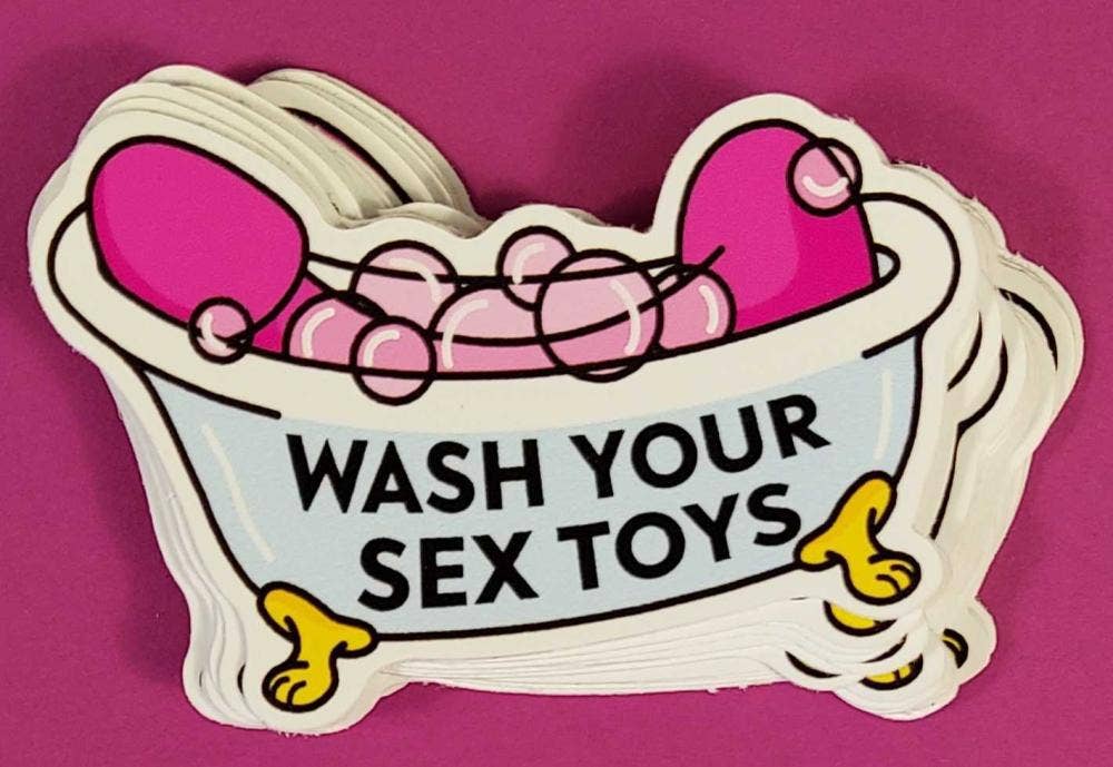 Wash Your Sex Toys Sticker