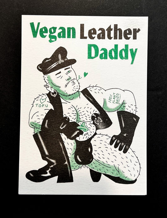Lennart Nölle "Vegan Leather Daddy" Risograph Postcard