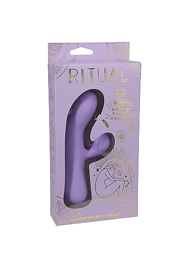 Rechargeable Silicone Rabbit Vibe "Aura" Lilac