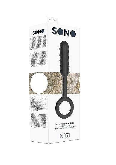 SONO No. 61 - Dildo With Metal Ring - Black