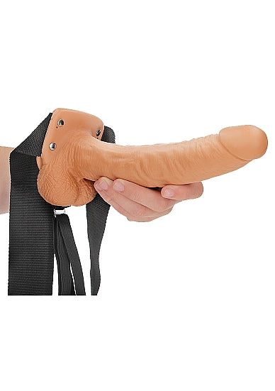 Hollow Strap-on with Balls 23 cm Tan
