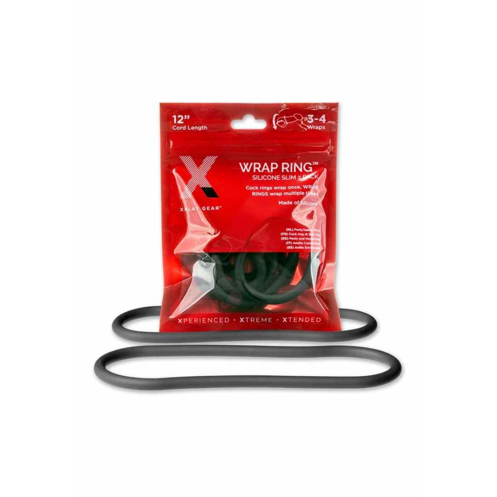 Thin Wrap Ring 12" Cockring Black